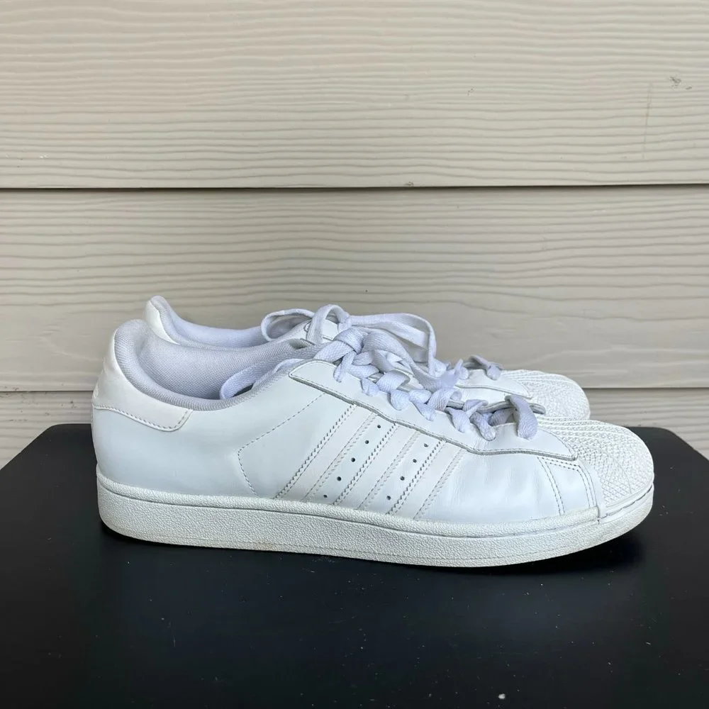 Adidas Men's White Superstar 2 Classic Shoes Sneakers Size 12 Style G17071